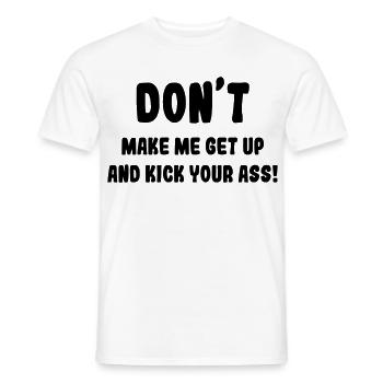 Ne me forcez pas à me lever de mon fauteuil roulant # - T-shirt homme - blanc - Devant - AI Model Male 178 dark (178cm)