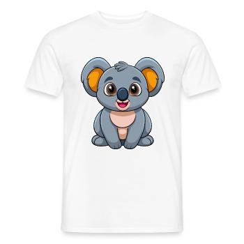 Koala Niedliche Maskottchen Zeichentrickfigur Kawaii - Männer T-Shirt - Weiß - Vorne - AI Model Male 178 dark (178cm)