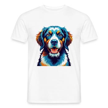Österreichischer Brandlbracke Hunderasse Cartoon Kawaii - Männer T-Shirt - Weiß - Vorne - AI Model Male 178 dark (178cm)