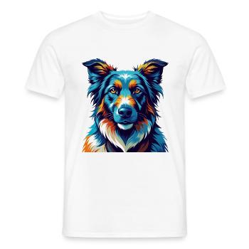 Georgischer Schäferhund Rasse Karikatur Kawaii - Männer T-Shirt - Weiß - Vorne - AI Model Male 178 dark (178cm)