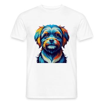 Race de chien maltais Dessin animé coloré Kawaii - T-shirt homme - blanc - Devant - AI Model Male 178 dark (178cm)