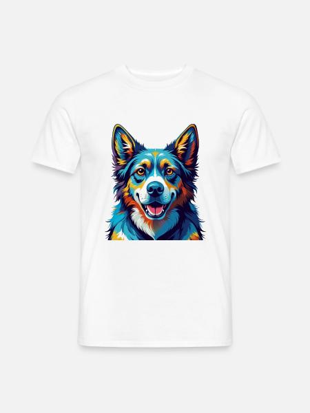 Akbash Hunderasse Bunte Karikatur Kawaii - Männer T-Shirt - Weiß
