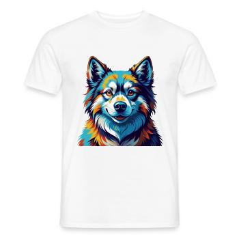 Westsibirische Laika Hunderasse Karikatur Kawaii - Männer T-Shirt - Weiß - Vorne - AI Model Male 178 dark (178cm)