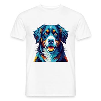 Appenzeller Sennenhund Dog Breed Cartoon Kawaii - Men's T-Shirt - white - Front - AI Model Male 178 dark (178cm)