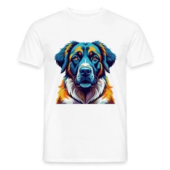 Chien de berger d’Anatolie Race Dessin animé Kawaii - T-shirt homme - blanc - Devant - AI Model Male 178 dark (178cm)