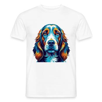 Basset Fauve De Bretagne Dog Breed Cartoon Kawaii - Men's T-Shirt - white - Front - AI Model Male 178 dark (178cm)