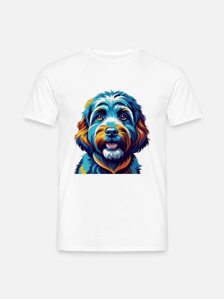 Cockapoo Hunderasse Bunt Karikatur Kawaii - Männer T-Shirt - Weiß