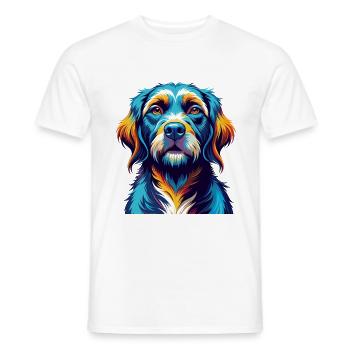 Dänische Broholmer Hunderasse Bunte Karikatur Kawaii - Männer T-Shirt - Weiß - Vorne - AI Model Male 178 dark (178cm)