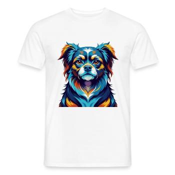 Chinesische Kaiserliche Hunderasse Bunte Karikatur Kawaii - Männer T-Shirt - Weiß - Vorne - AI Model Male 178 dark (178cm)