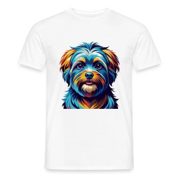 Race de chien maltais Dessin animé coloré Kawaii - T-shirt homme - blanc - Devant - AI Model Male 178 dark (178cm)