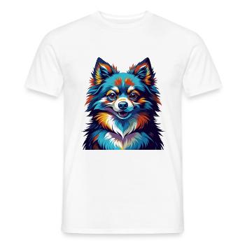 Pommersche Deutsche Spitz Hunderasse Karikatur Kawaii - Männer T-Shirt - Weiß - Vorne - AI Model Male 178 dark (178cm)
