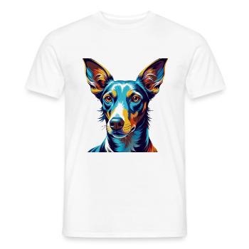Podenco Ibicenco Chien Race Coloré Dessin Animé Kawaii - T-shirt homme - blanc - Devant - AI Model Male 178 dark (178cm)