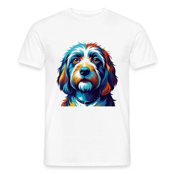 Petit Basset Griffon Vendéen Race De Chien Dessin Animé - T-shirt homme - blanc - Devant - AI Model Male 178 dark (178cm)