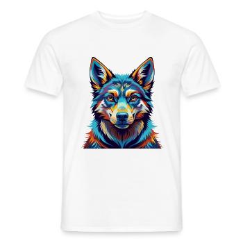 Tamaskan Dog Breed Colorful Cartoon Kawaii - Men's T-Shirt - white - Front - AI Model Male 178 dark (178cm)