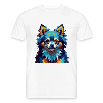 Pommersche Hunderasse Bunte Karikatur Kawaii - Männer T-Shirt - Weiß - Vorne - AI Model Male 178 dark (178cm)