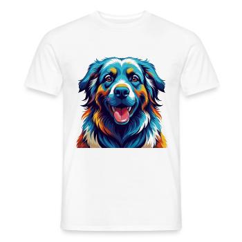 Polnische Schäferhundrasse Karikatur Kawaii - Männer T-Shirt - Weiß - Vorne - AI Model Male 178 dark (178cm)