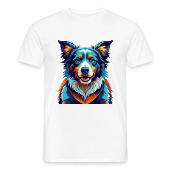 Picardy Sheepdog Breed Colorful Cartoon Kawaii - Men's T-Shirt - white - Front - AI Model Male 178 dark (178cm)