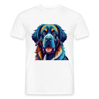 Spanish Mastiff Dog Breed Colorful Cartoon Kawaii - Men's T-Shirt - white - Front - AI Model Male 178 dark (178cm)