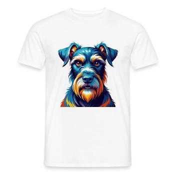 Standaard Schnauzer Hondenras Cartoon Kawaii - Heren T-shirt - wit - Voor - AI Model Male 178 dark (178cm)
