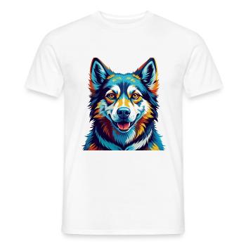 Westsibirische Laika Hunderasse Karikatur Kawaii - Männer T-Shirt - Weiß - Vorne - AI Model Male 178 dark (178cm)