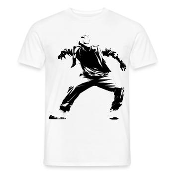 Breakdance Sketch - Men's T-Shirt - white - Front - AI Model Male 178 dark (178cm)
