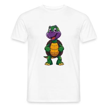 Schildkröte Lustige Kawaii Cartoon Figur Clipart - Männer T-Shirt - Weiß - Vorne - AI Model Male 178 dark (178cm)