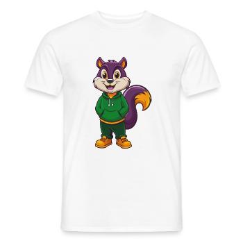 Eichhörnchen Lustige Kawaii Cartoon Figur Clipart - Männer T-Shirt - Weiß - Vorne - AI Model Male 178 dark (178cm)