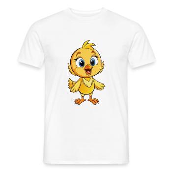 Stieglitz Niedliche Zeichentrickfigur Kawaii Clipart - Männer T-Shirt - Weiß - Vorne - AI Model Male 178 dark (178cm)