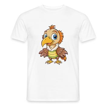Geier Niedliche Zeichentrickfigur Kawaii Clipart - Männer T-Shirt - Weiß - Vorne - AI Model Male 178 dark (178cm)
