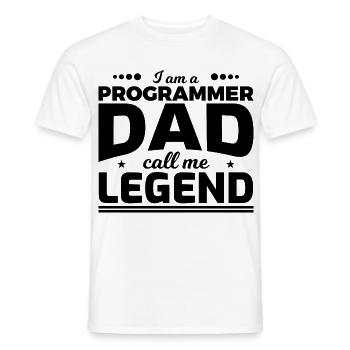 Programmer Father Calls Me Legend - Men's T-Shirt - white - Front - AI Model Male 178 dark (178cm)