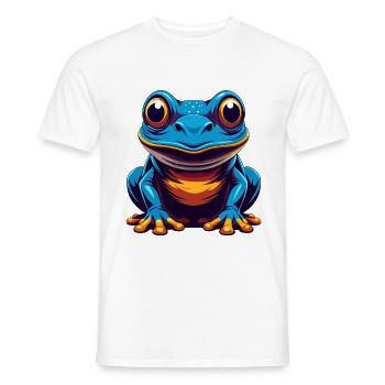 grenouille coloré kawaii personnage de dessin animé clipart - T-shirt homme - blanc - Devant - AI Model Male 178 dark (178cm)