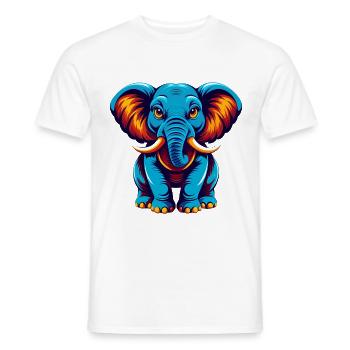 Elefant Bunte Kawaii Cartoon Figur Clipart - Männer T-Shirt - Weiß - Vorne - AI Model Male 178 dark (178cm)