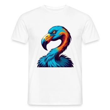 Flamingo Colorful Kawaii Cartoon Character Clipart - Men's T-Shirt - white - Front - AI Model Male 178 dark (178cm)