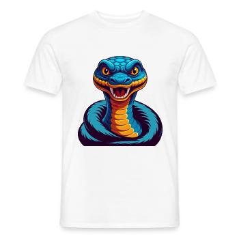 Anaconda Bunte Kawaii Cartoon Figur Clipart - Männer T-Shirt - Weiß - Vorne - AI Model Male 178 dark (178cm)