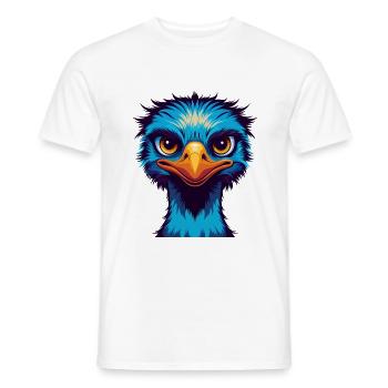 Emu Colorful Kawaii Cartoon Character Clipart - Men's T-Shirt - white - Front - AI Model Male 178 dark (178cm)