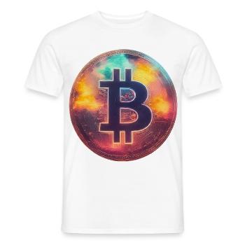 Spectacular Bitcoin - Men's T-Shirt - white - Front - AI Model Male 178 dark (178cm)