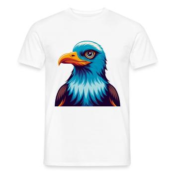 Seagull Colorful Kawaii Cartoon Character Clipart - Men's T-Shirt - white - Front - AI Model Male 178 dark (178cm)