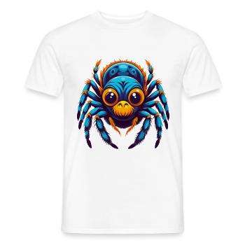 araignée coloré Kawaii personnage de dessin animé Clipart - T-shirt homme - blanc - Devant - AI Model Male 178 dark (178cm)