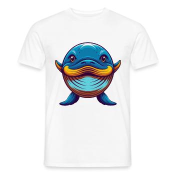 Wal Bunte Kawaii Cartoon Figur Clipart - Männer T-Shirt - Weiß - Vorne - AI Model Male 178 dark (178cm)