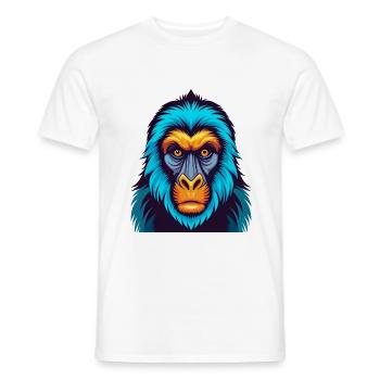 Mandrill Bunte Kawaii Cartoon Figur Clipart - Männer T-Shirt - Weiß - Vorne - AI Model Male 178 dark (178cm)