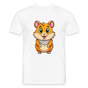 Hamster Niedliche Zeichentrickfigur Kawaii Clipart - Männer T-Shirt - Weiß - Vorne - AI Model Male 178 dark (178cm)