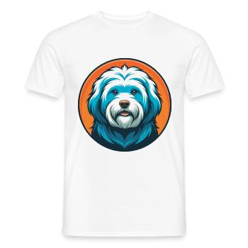 Havaneser Hund Niedliches Kawaii Cartoon Tier Haustier Logo - Männer T-Shirt - Weiß - Vorne - AI Model Male 178 dark (178cm)