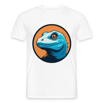 Eidechse Niedliche Kawaii Cartoon Clipart Tier Haustier Logo - Männer T-Shirt - Weiß - Vorne - AI Model Male 178 dark (178cm)