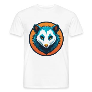 opossum mignon kawaii dessin animé clipart animal animal de compagnie logo - T-shirt homme - blanc - Devant - AI Model Male 178 dark (178cm)