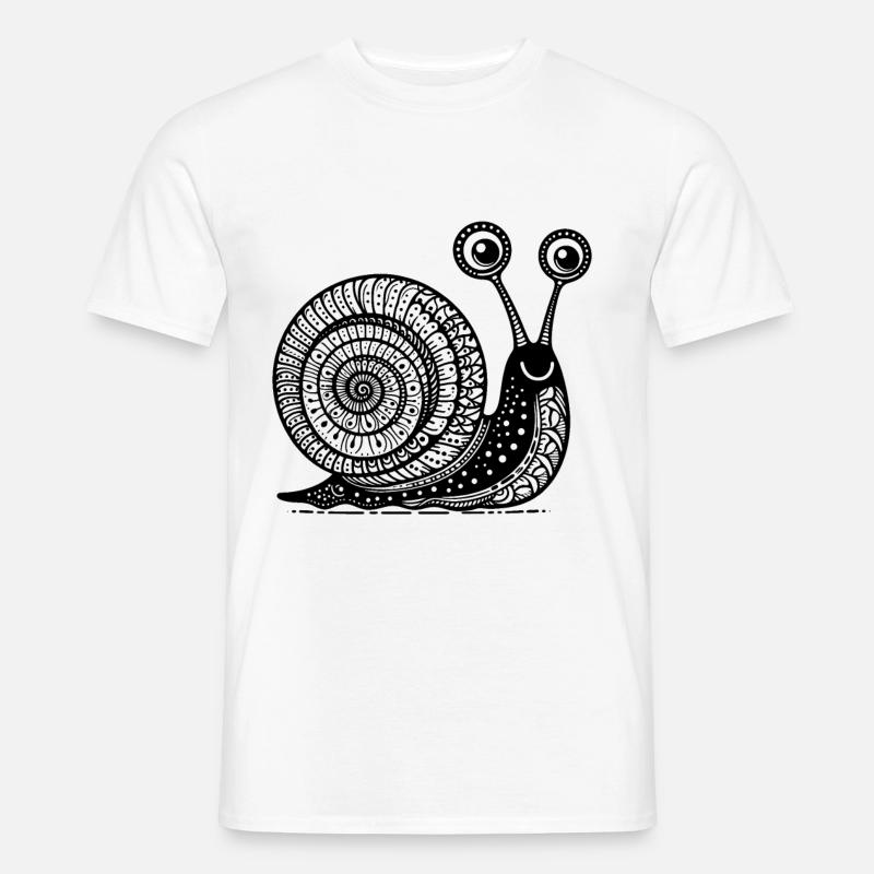 Snail's Pace: Langsame und stetige Zen-Kunst - Männer T-Shirt - Weiß