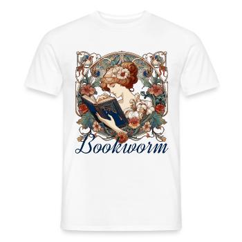 rat de bibliothèque femme lecture navigation cadeau - T-shirt homme - blanc - Devant - AI Model Male 178 dark (178cm)