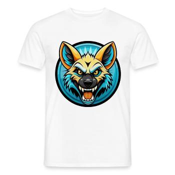 Aardwolf coloré Kawaii Dessin animé Personnage Clipart - T-shirt homme - blanc - Devant - AI Model Male 178 dark (178cm)