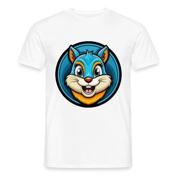 Eichhörnchen Bunte Kawaii Cartoon Figur Clipart - Männer T-Shirt - Weiß - Vorne - AI Model Male 178 dark (178cm)