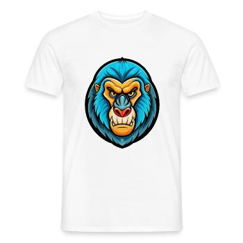 Mandrill Bunte Kawaii Cartoon Figur Clipart - Männer T-Shirt - Weiß - Vorne - AI Model Male 178 dark (178cm)