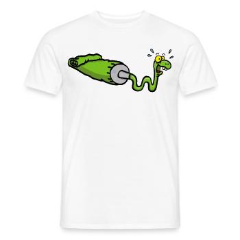Green snake and gouache tube - Men's T-Shirt - white - Front - AI Model Male 178 dark (178cm)
